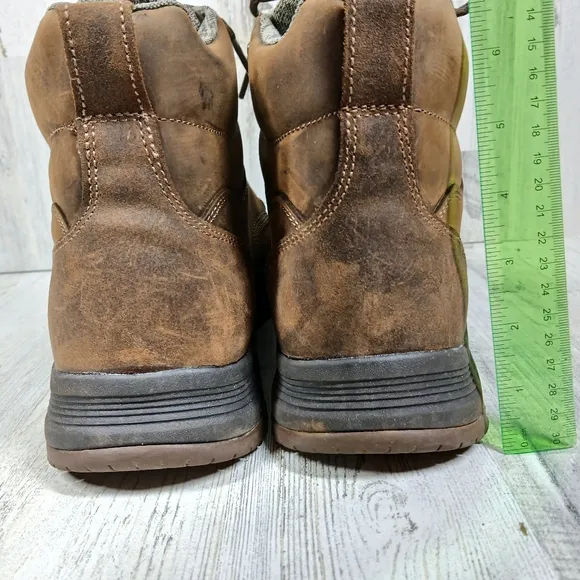 Georgia Boot AMP LT Waterproof Brown Leather 6-Inch Work Boots Anchor Disk #1455
