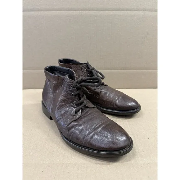 GEOX Terrance Mens Soft Brown Leather Waterproof Boots Size 43
