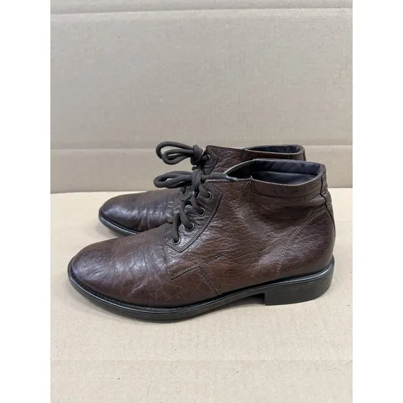 GEOX Terrance Mens Soft Brown Leather Waterproof Boots Size 43
