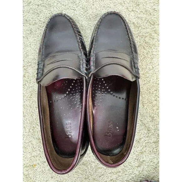 GH Bass Men's Walton Penny Loafer Dress Shoes Size 10M Cordovan VTG Classic Work