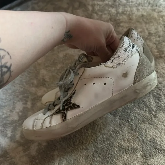 Golden Goose Superstar Sequin Cheetah Sneakers 38