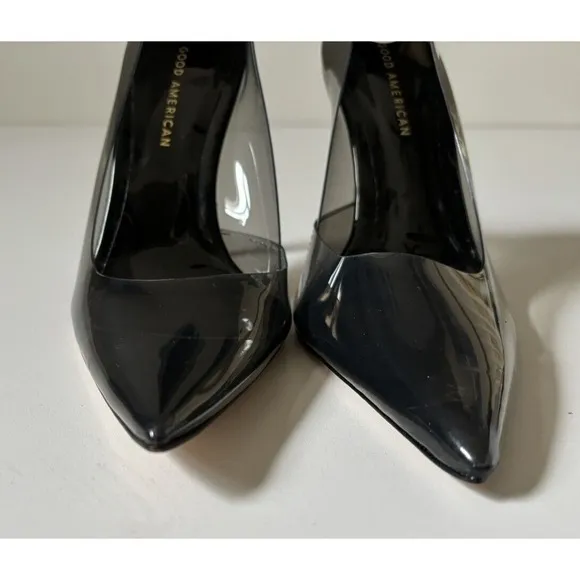 Good American Womens Shoes Cinder F*cking Rella Light Smoke Heels Size 9.5