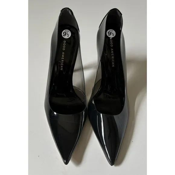 Good American Womens Shoes Cinder F*cking Rella Light Smoke Heels Size 9.5