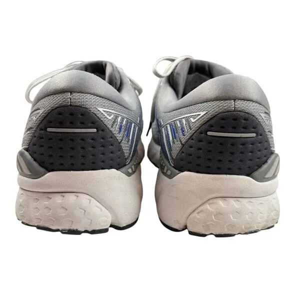 Gray/Blue Brooks Men Adrenaline GTS 19 Running Shoes Sneakers-Size US 10/EU 44