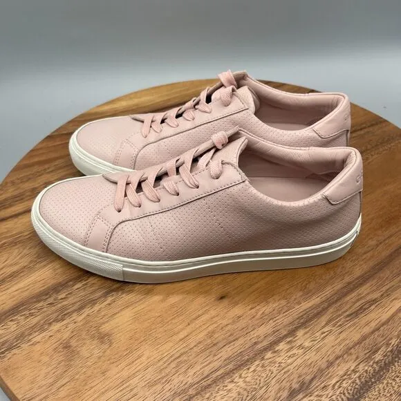 Greats Brooklyn Shoes Womens Size 9 Pink Leather Sneakers Made in Italy Pref