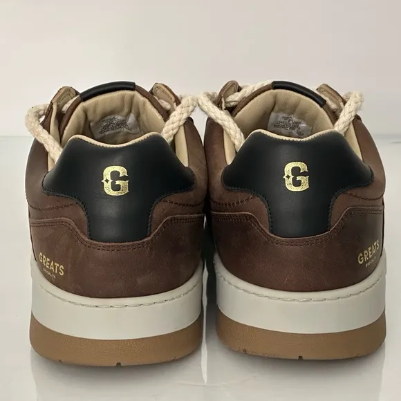 GREATS Cooper Low Lace Up Sneakers - Brown