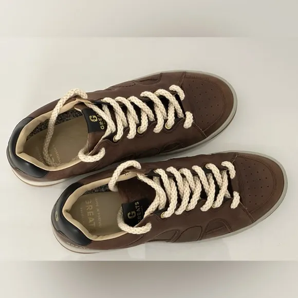 GREATS Cooper Low Lace Up Sneakers - Brown