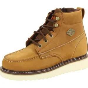Harley-Davidson Men's Beau Tan Wedge Work Boots Shoes D93136 Sz 8M