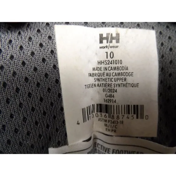 Helly Hansen Men's Mid Alum Toe Comp Plate Hiker Boots HHS241010 Black Size 10M