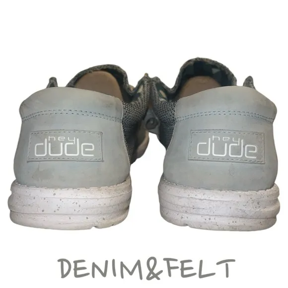 Hey Dude Mens Shoes Wally Sox Ice Grey | PRELOVED 🩶🩵