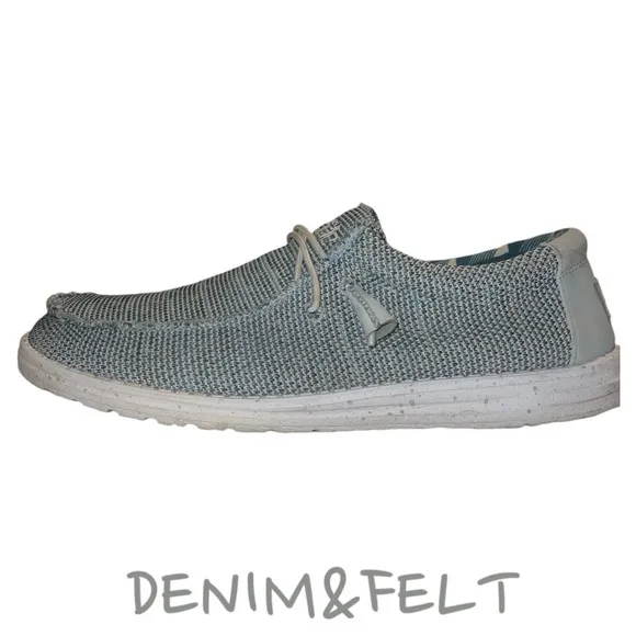 Hey Dude Mens Shoes Wally Sox Ice Grey | PRELOVED 🩶🩵