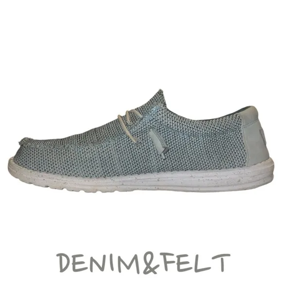 Hey Dude Mens Shoes Wally Sox Ice Grey | PRELOVED 🩶🩵