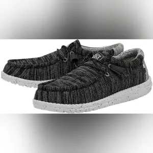 Hey Dude Wally Meteorite Men's Black Casual Shoes 9