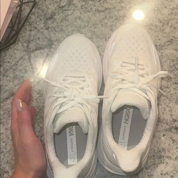 Hoka All-White Running Shoes