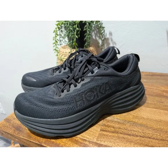 Hoka Bondi 8 Triple Black/Black Running Shoes 1127953 BBLC Mens Size 10D