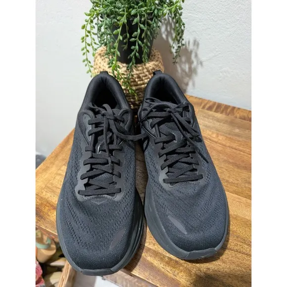 Hoka Bondi 8 Triple Black/Black Running Shoes 1127953 BBLC Mens Size 10D