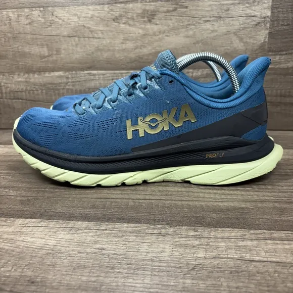 Hoka Mach 4 Blue Green Mens US Size 10.5 EUR 44.67 1113528 BCBLC Running Shoes
