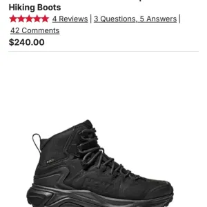 HOKA Men's Black Hiking Boots
