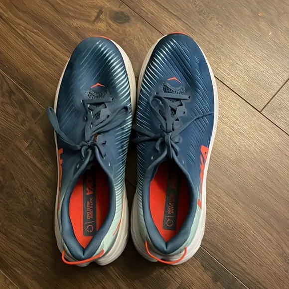 Hoka Mens One One Rincon 3 Real Teal Eggshell Blue Running Shoes