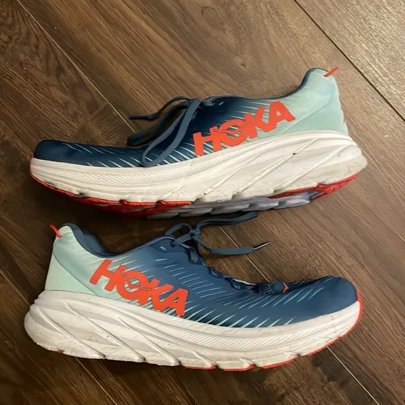 Hoka Mens One One Rincon 3 Real Teal Eggshell Blue Running Shoes