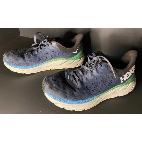 Hoka One Clifton 7 Moonlit Ocean BlueMens 12 Shoes Running Sneakers
