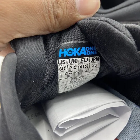 Hoka One One Bondi 8 Men’s 8 D Running Shoes 1112302 ACTL Anthracite/Castlerock