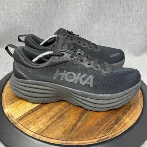 Hoka One One Bondi 8 Men's Size 12.5 Triple Black Shoes Sneakers Running