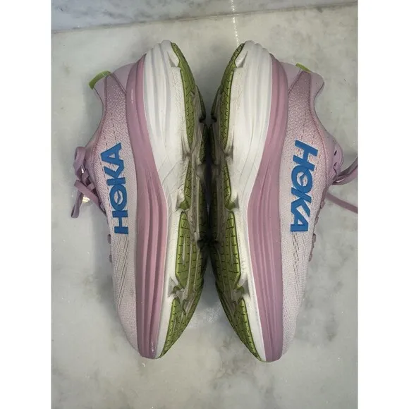 Hoka One One Bondi 8 Pink Running Shoes Sneakers Women’s Size 9.5 B 1127952