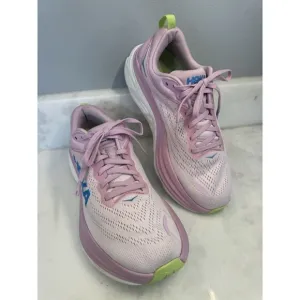 Hoka One One Bondi 8 Pink Running Shoes Sneakers Women’s Size 9.5 B 1127952