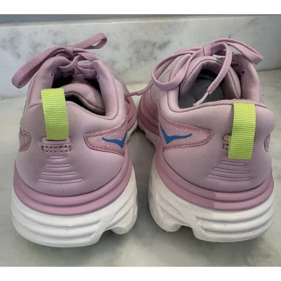 Hoka One One Bondi 8 Pink Running Shoes Sneakers Women’s Size 9.5 B 1127952