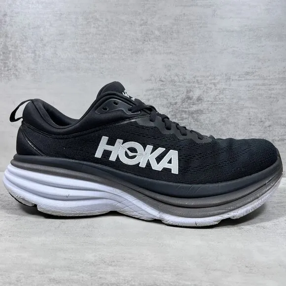 Hoka One One Bondi 8 Running Shoes - Men's Size 10.5 - Black