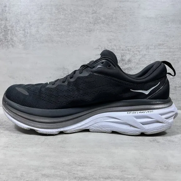 Hoka One One Bondi 8 Running Shoes - Men's Size 10.5 - Black