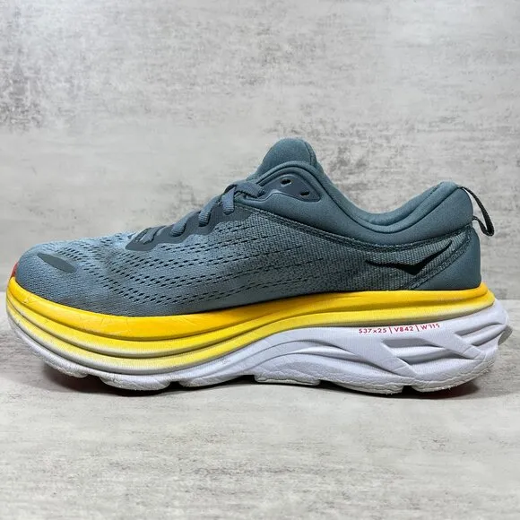 Hoka One One Bondi 8 Running Shoes - Men's Size 8 - Blue