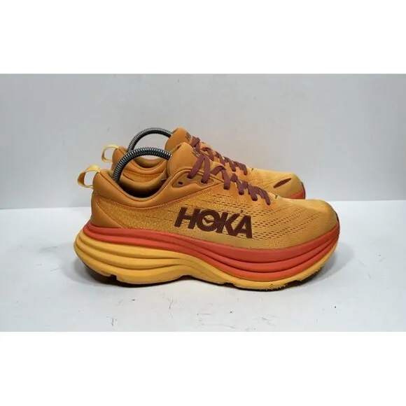 Hoka One One Bondi 8 Women's Size 9 B Running Shoes Amber Haze 1127952 AHSH