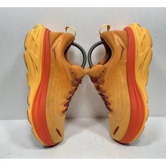 Hoka One One Bondi 8 Women's Size 9 B Running Shoes Amber Haze 1127952 AHSH