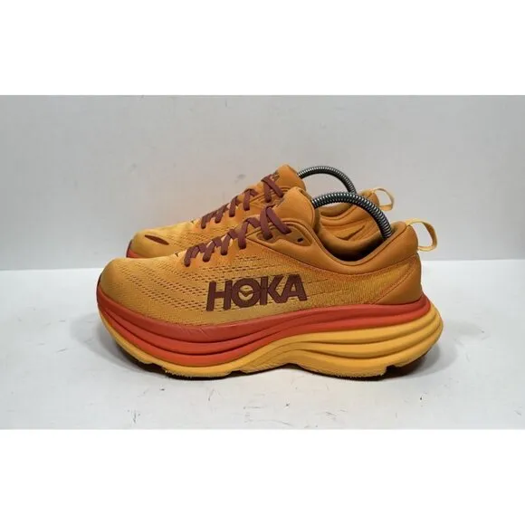 Hoka One One Bondi 8 Women's Size 9 B Running Shoes Amber Haze 1127952 AHSH