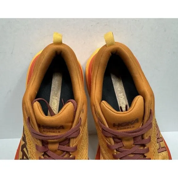 Hoka One One Bondi 8 Women's Size 9 B Running Shoes Amber Haze 1127952 AHSH