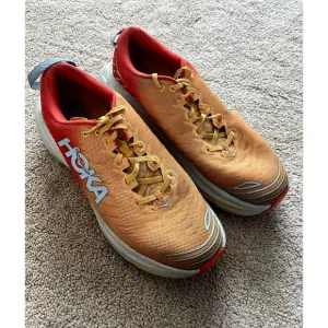 Hoka One One Bondi X Shoes Mens Size 11.5 D Fiesta / Amber Yellow Running