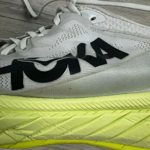 hoka one one‎ carbon x2 mens white yellow running shoes 13D