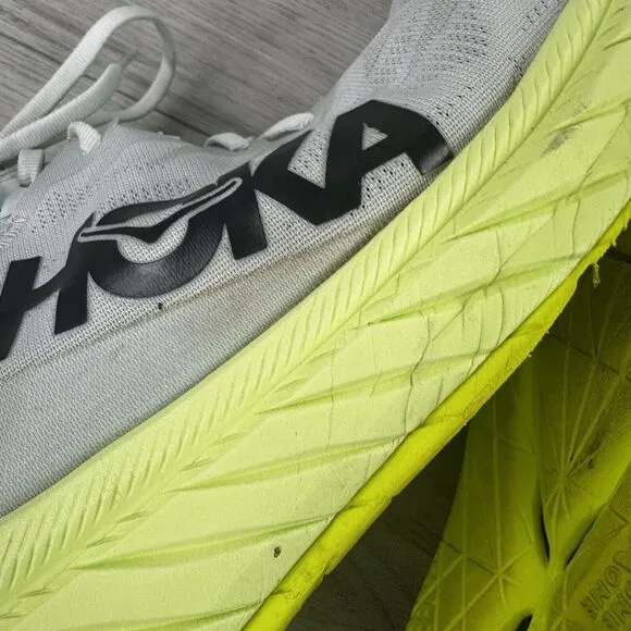 hoka one one‎ carbon x2 mens white yellow running shoes 13D