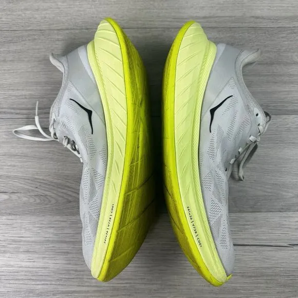 hoka one one‎ carbon x2 mens white yellow running shoes 13D