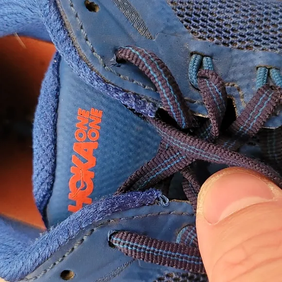 HOKA One One Challenger ATR 5 Blue Orange Sz‎ 9 Mens Running Athletic Shoes