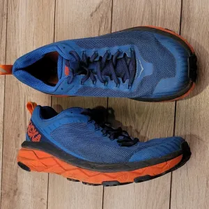 HOKA One One Challenger ATR 5 Blue Orange Sz‎ 9 Mens Running Athletic Shoes
