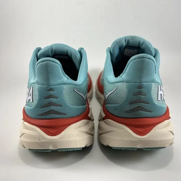 Hoka One One Clifton 8 Running Shoes Womens Size 7 D Wide Blue Aquarelle