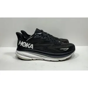 Hoka One One Clifton 9 1127895 BWHT Black White Running Shoes Sneaker Men's 13 D