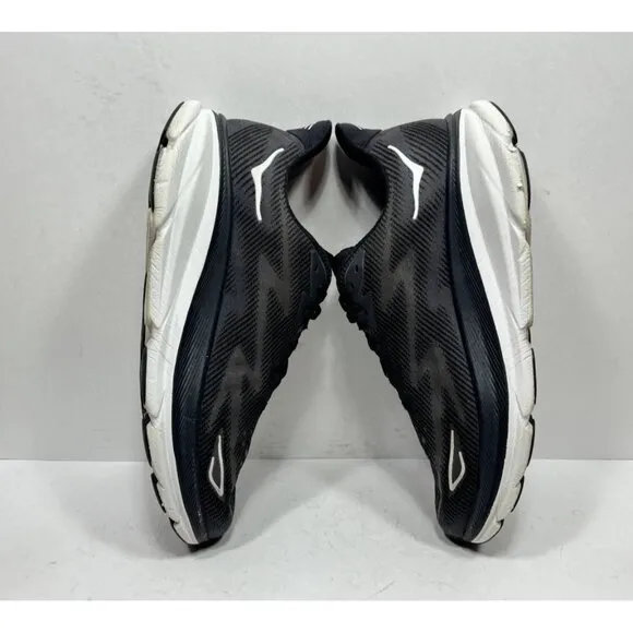 Hoka One One Clifton 9 1127895 BWHT Black White Running Shoes Sneaker Men's 13 D