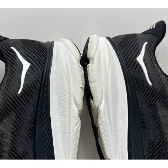 Hoka One One Clifton 9 1127895 BWHT Black White Running Shoes Sneaker Men's 13 D
