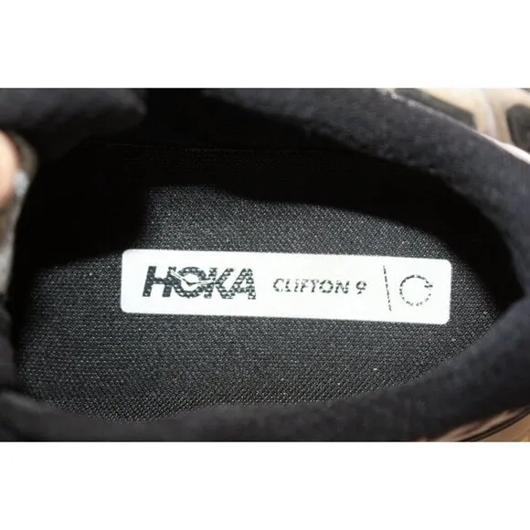 Hoka One One Clifton 9 Black &amp; white Running Shoes Women's Sneakers Size 7.5 US