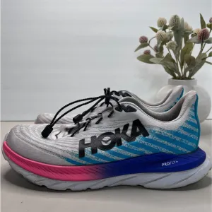 Hoka One One Mach 5 Profly Running Shoes White/Scuba Blue WSBB Men's US 10.5D