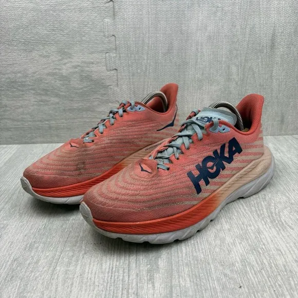 Hoka One One Mach 5 Women's 9.5 B Camellia Peach Parfait Running Sneaker Shoes
